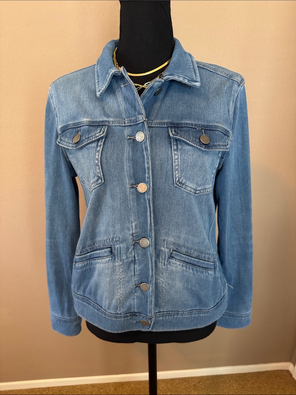 Liverpool Faded Light Blue Denim CottonJacket S super comfy!